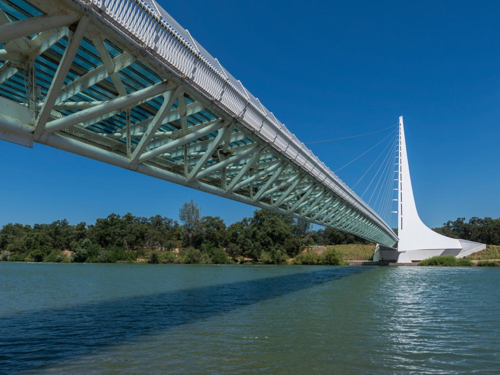 Sundial Bridge at Turtle Bay on the Sacramento River Trail in Redding, California