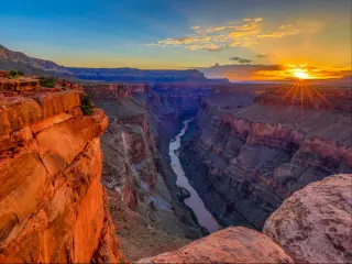 Sunrise at Grand Canyon's Toroweap Overlook in Arizona.