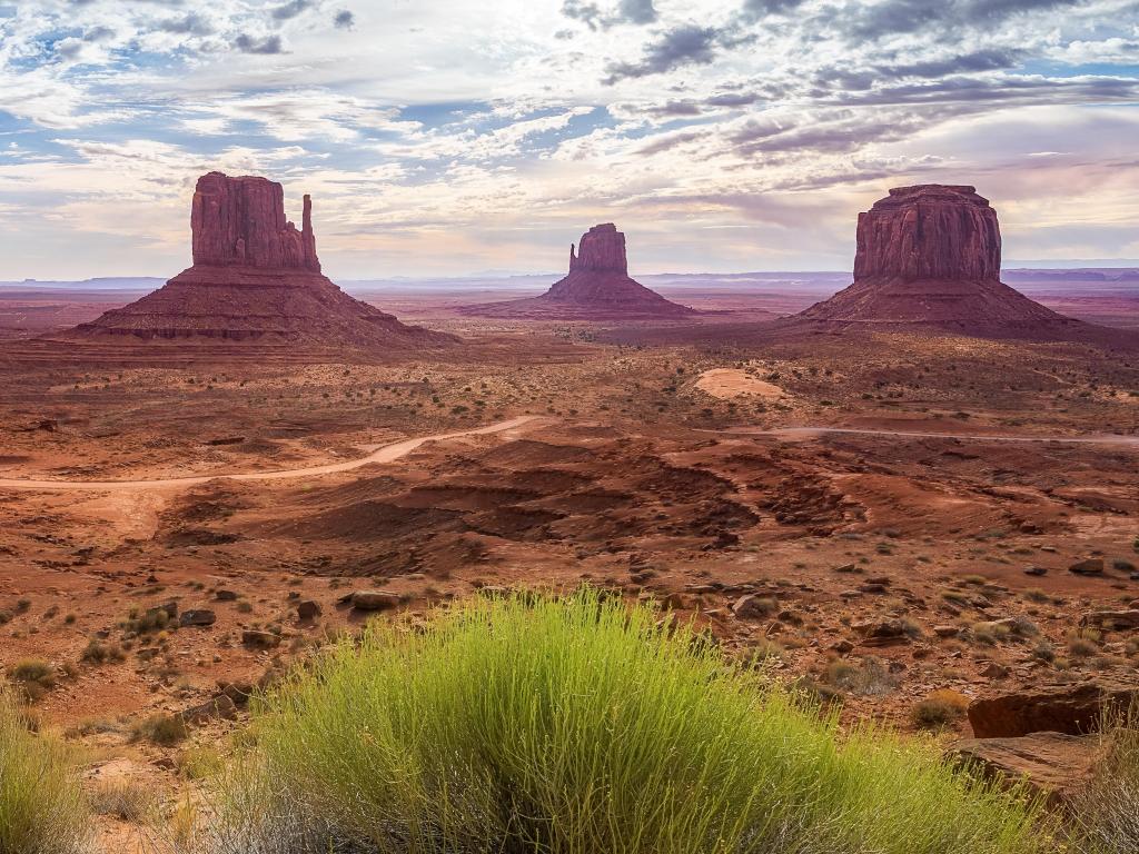 Oljato-Monument Valley, Arizona, USA with a view of the scenic drive in the Monument Valley.