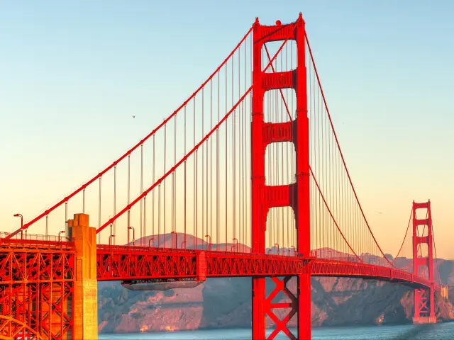 Golden Gate Bridge in San Francisco, California, USA.