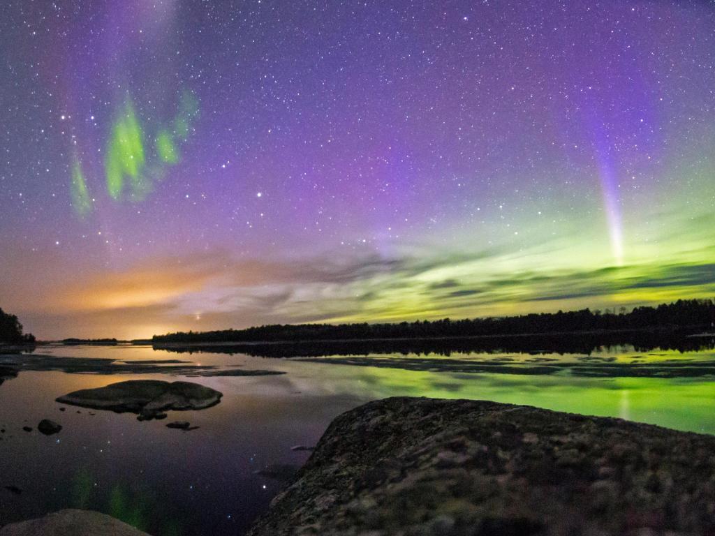 Northern lights over the national park
