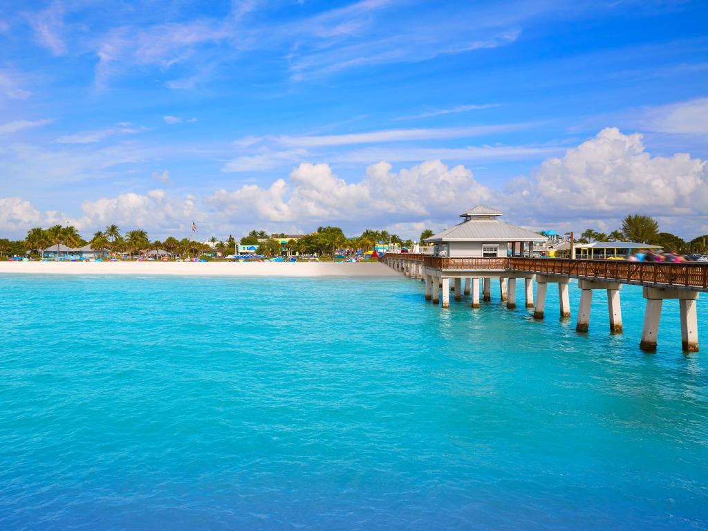 Florida Fort Myers Pier beach in USA