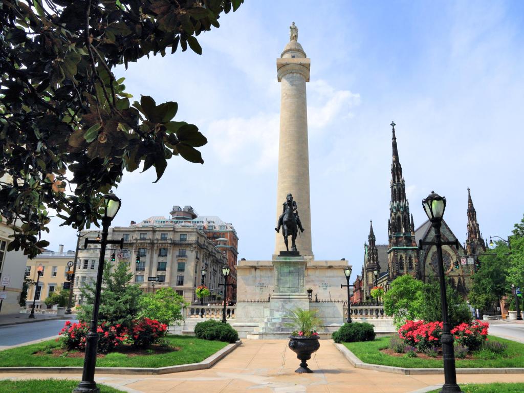 Baltimore city, Maryland, USA. Mount Vernon Historic District.