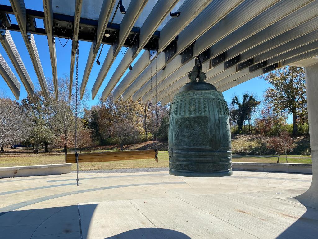 International Friendship Bell and Peace Pavilion symbolize peace and friendship between Japan and Oak Ridge. Manhattan Project Historical National Park.