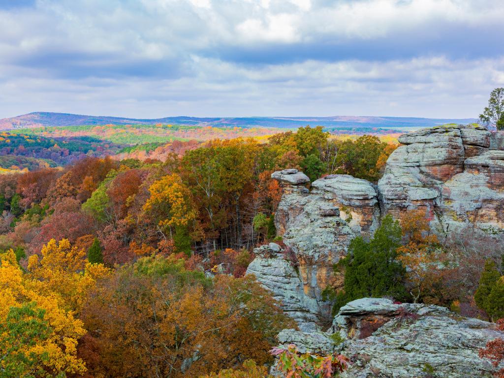 Camel Rock in Garden of the Gods Recreation Area, Shawnee National Forest, Illinois.