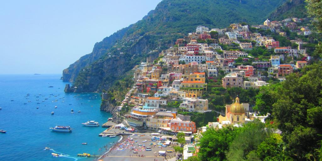 Colourful houses in Positano, Italy