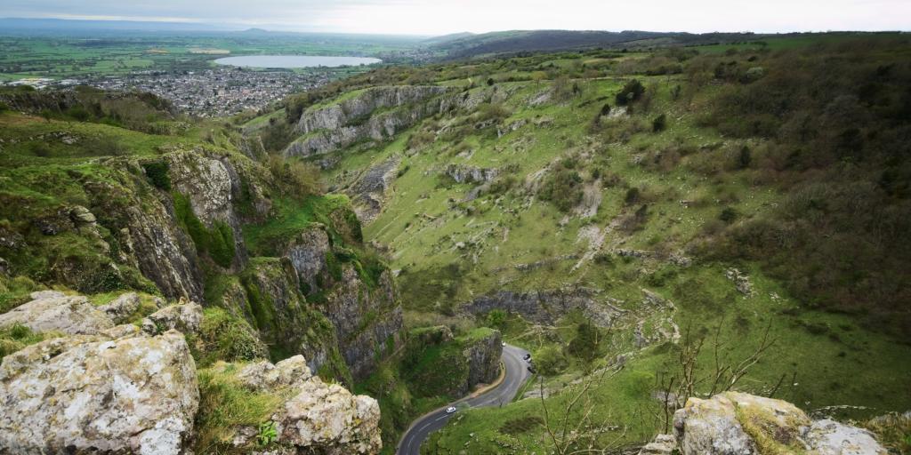 The view down Cheddar Gorge, Somerset 