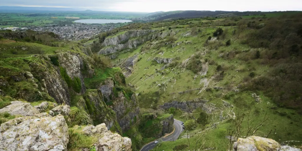 The view down Cheddar Gorge, Somerset 