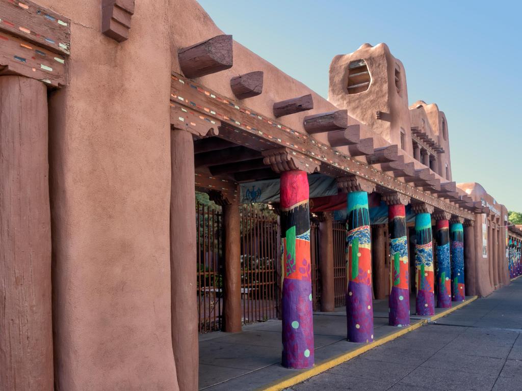 Santa Fe, New Mexico, USA. downtown architecture