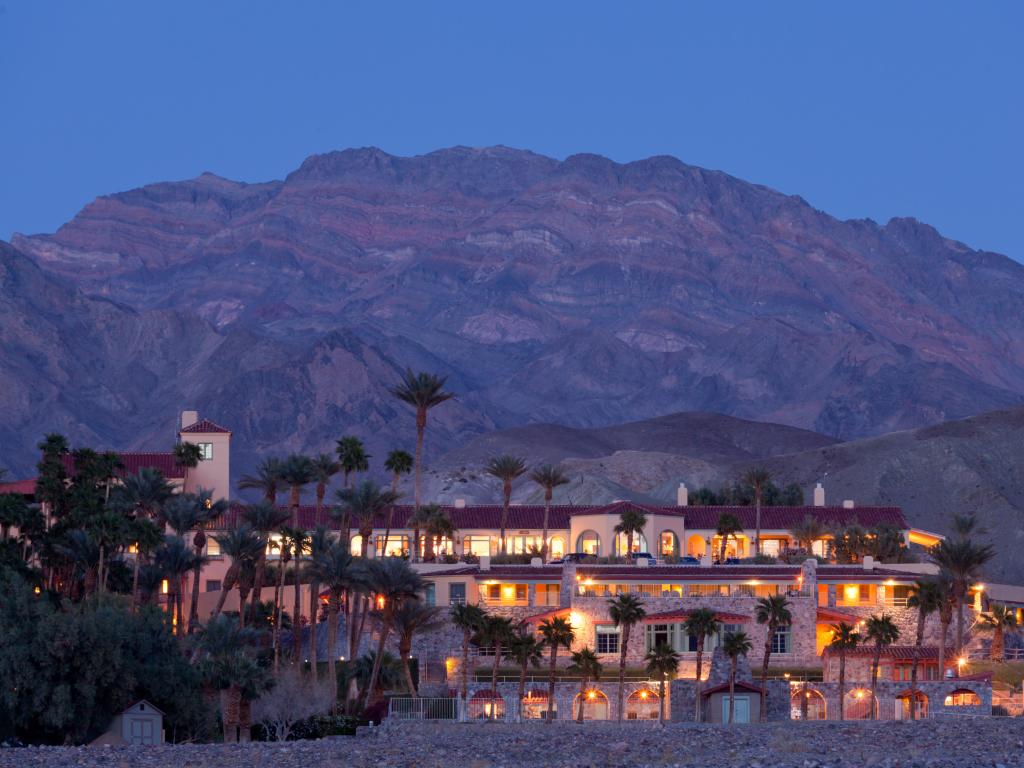 The Inn at  Death Valley with a scenic view of the mountain at the back