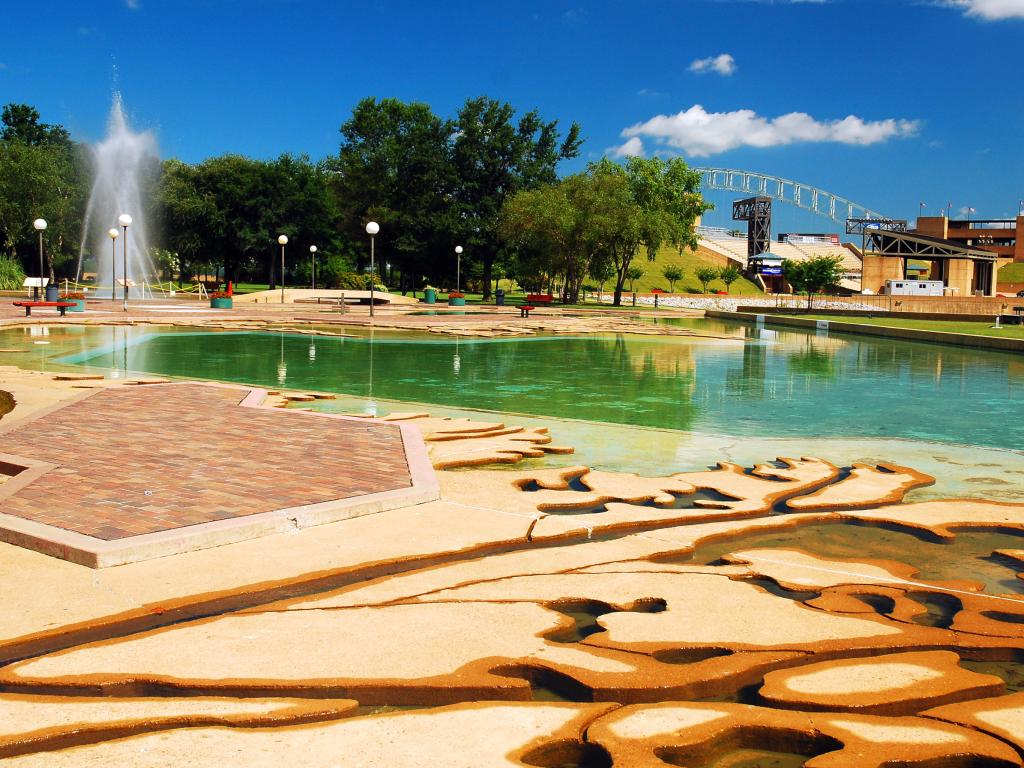 Scale model of the Mississippi river at the Mud Island River Park