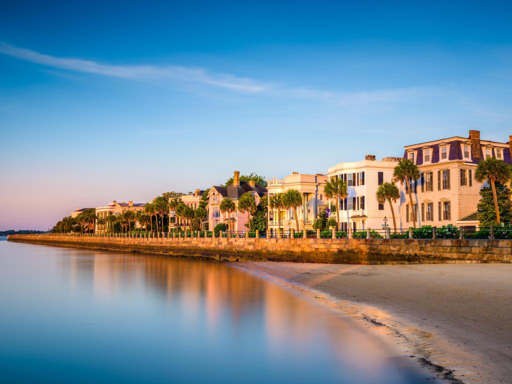 Charleston, South Carolina, USA at the historic homes on The Battery.