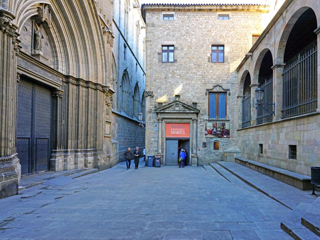 Art and sculpture museum Museu Frederic Mares entrance in Barcelona