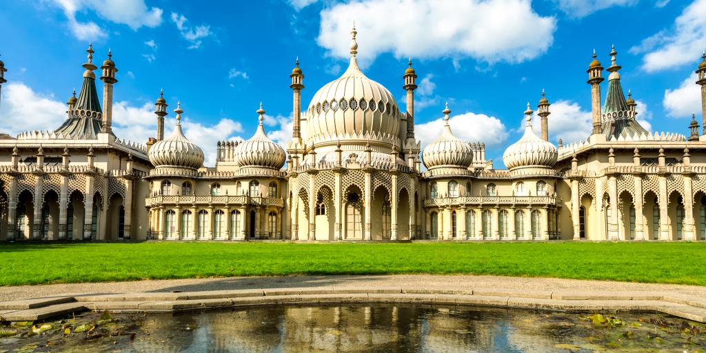 Royal Pavilion, Brighton reflected on the pond 