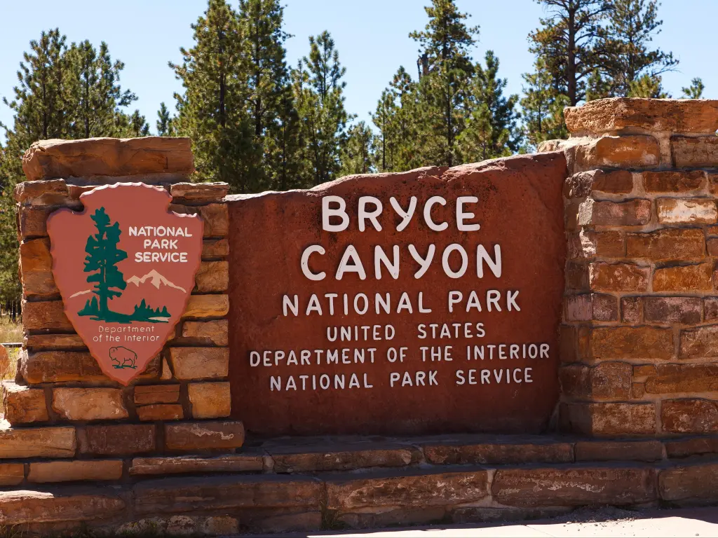 Bryce Canyon National Park Entrance Sign Utah