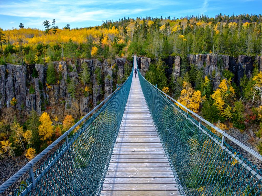 Longest suspension bridge in Canada at Eagle Canyon, near Thunder Bay, Ontario