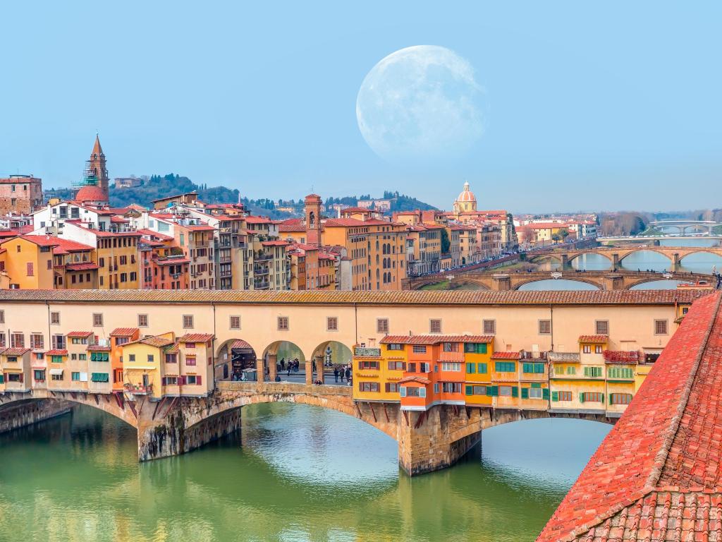 Ponte Vecchio over Arno river in Florence, Italy