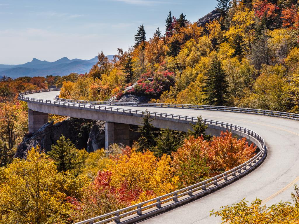 The Lynn Cove Viaduct along Blue Ridge Parkway, North Carolina