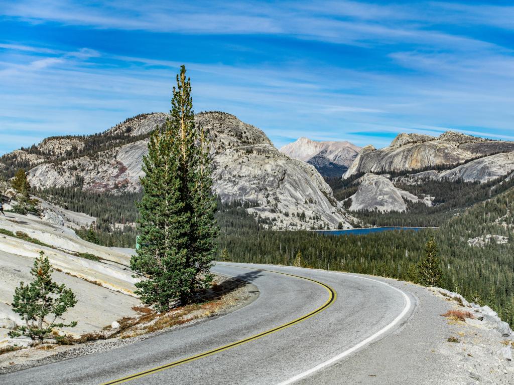 Tioga Pass Road through Olmsted Point, Yosemite National Park.