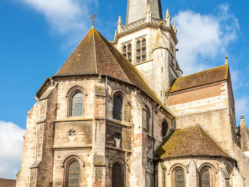 View at the Cathedral of Notre Dame in Auxonne - France