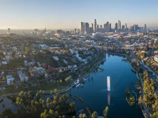View over LA and Echo Park