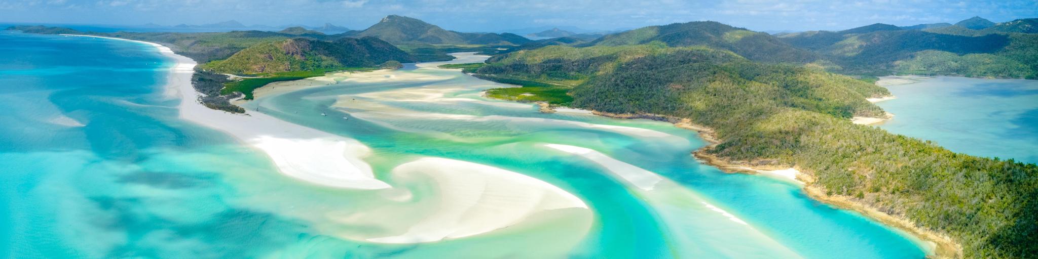 Hill Inlet at Whitehaven Beach, Whitsunday Island, Great Barrier Reef, Queensland, Australia