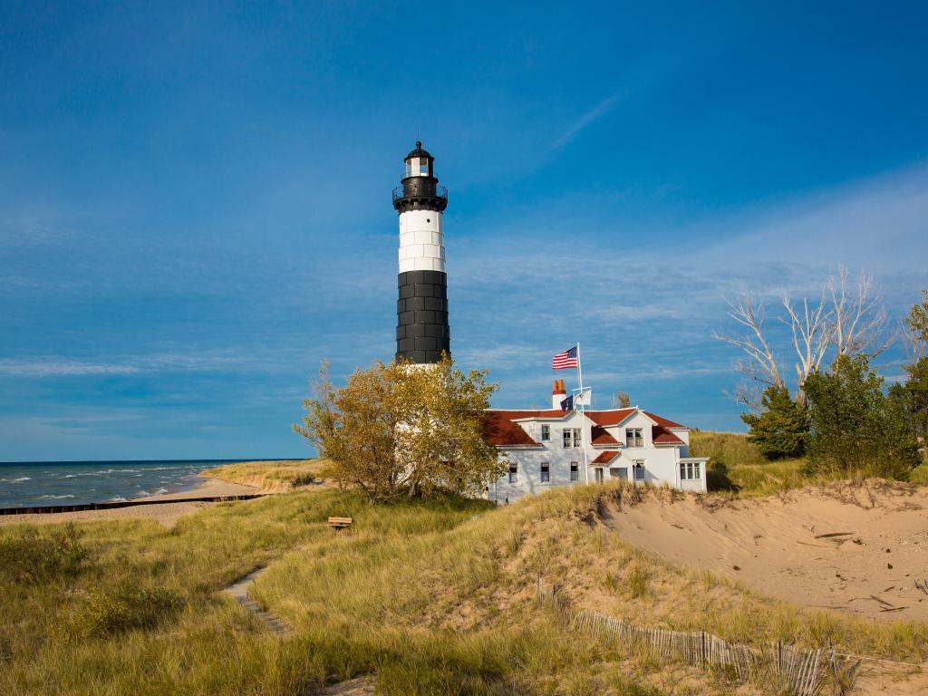 Big Sable Point Lighthouse on Lake Michigan, Mason County, Ludington, MI