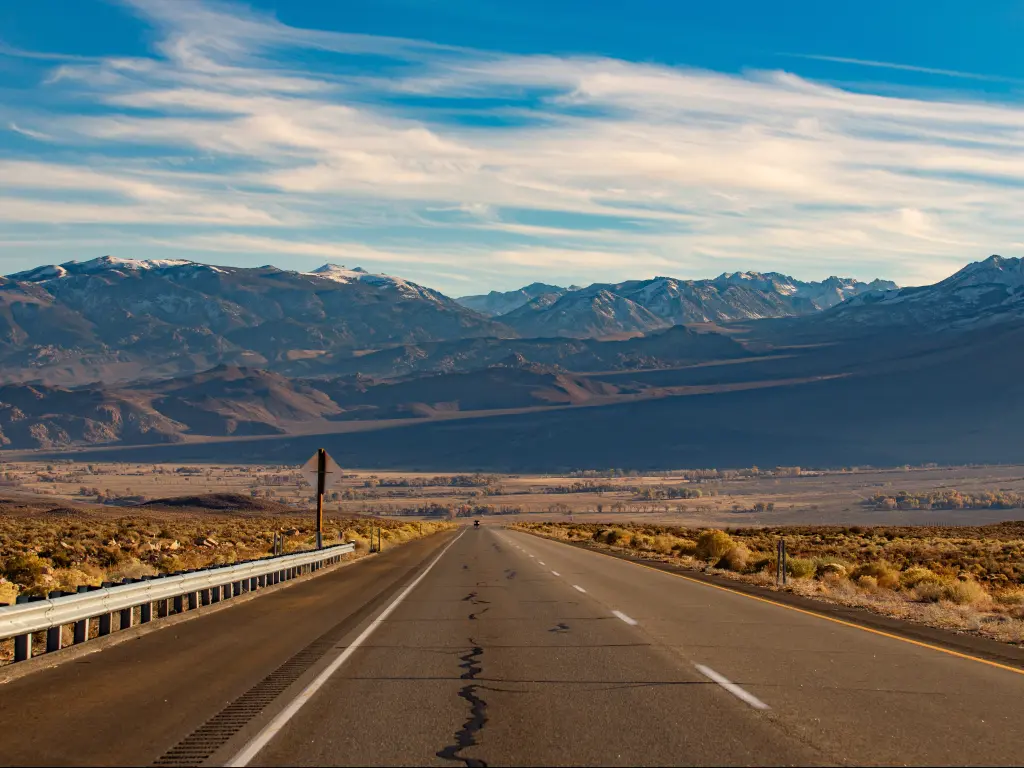 US-395 route is the fastest way to get from Los Angeles to Lake Tahoe with amazing scenery en route.
