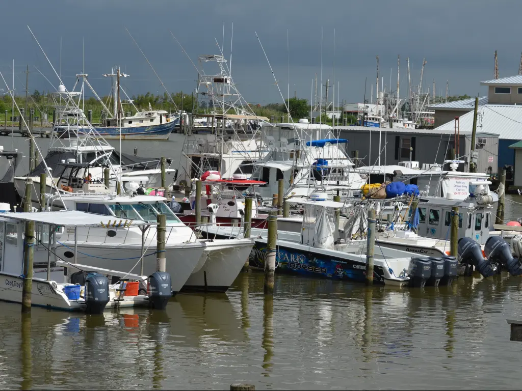 Fishing boats in the Venice Marina, Plaquemines Parish, Louisiana.