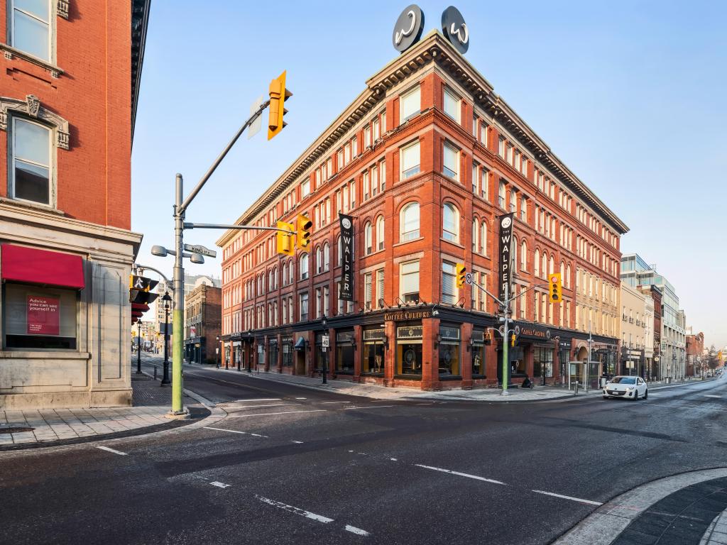 Downtown Kitchener historic district on a sunny day, Ontario