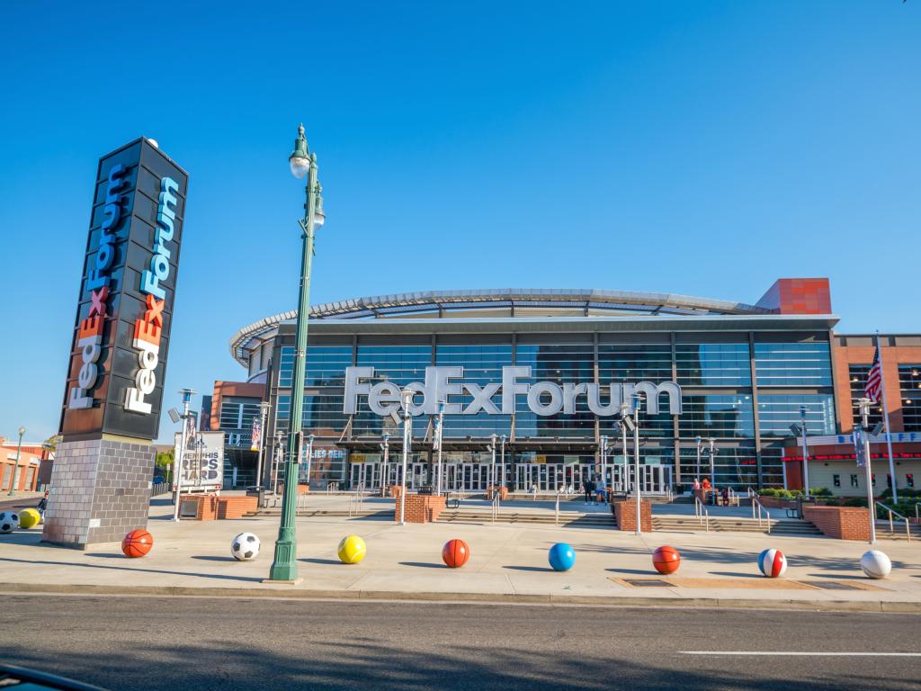 Memphis Grizzlies NBA FedExForum arena in Memphis Tennessee