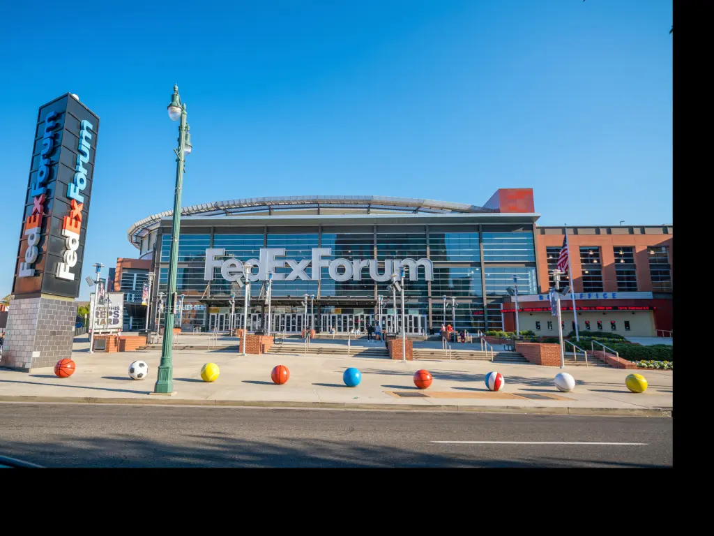 Memphis Grizzlies NBA FedExForum arena in Memphis Tennessee
