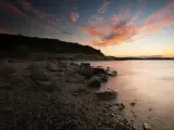 Vibrant sunset over Canyon Lake, Texas 