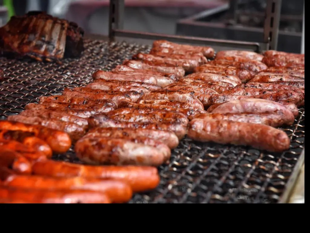 Sausages on a BBQ in Sydney, Australia