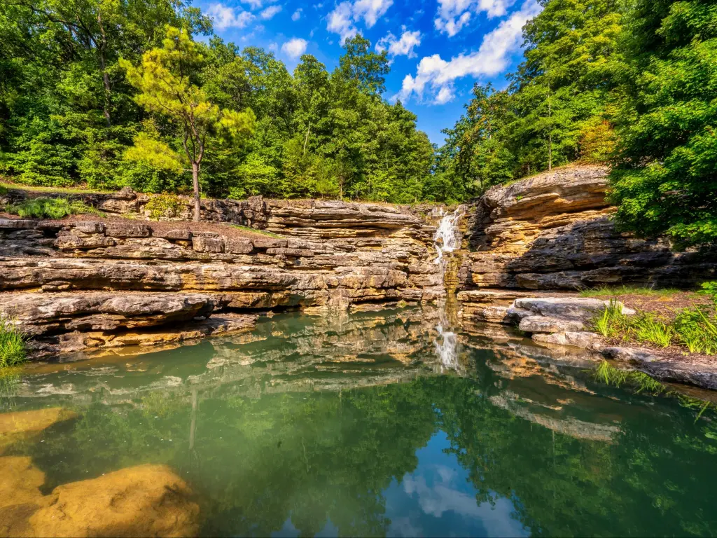 Waterfalls at Top of the Rock Lost Canyon Cave Nature Trail in Branson Missouri
