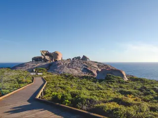 Remarkable Rocks, located on the Kangaroo Island, South Australia in a beautiful sunny day