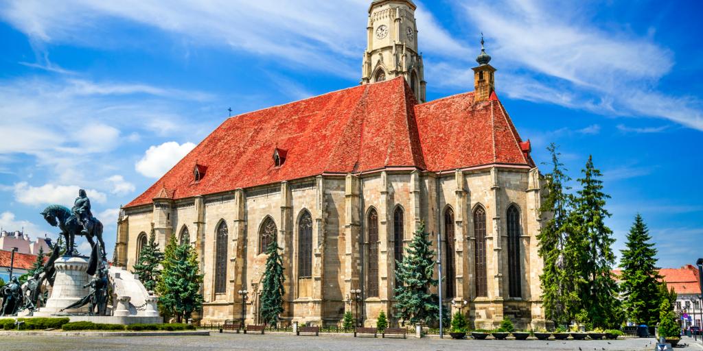 St Michael's Church in Cluj-Napoca on a sunny day  