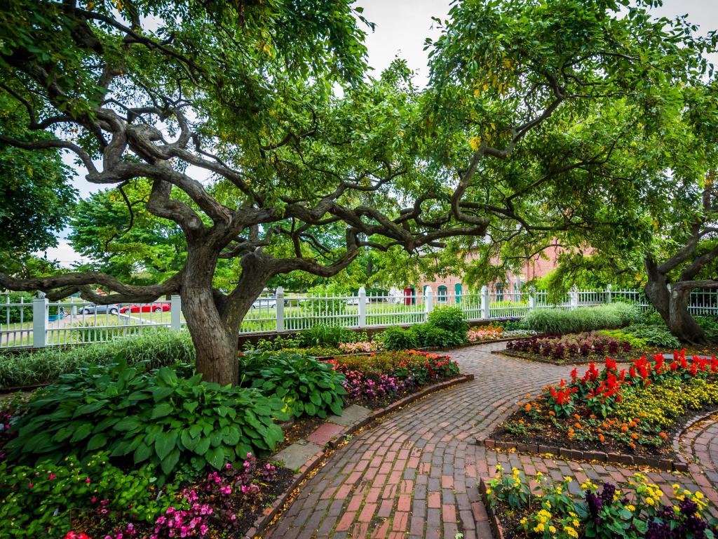 Gardens at Prescott Park, in Portsmouth, New Hampshire