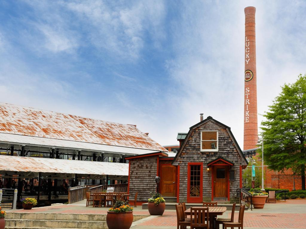 Industrial buildings at American Tobacco Historic District, Durham, North Carolina, USA 