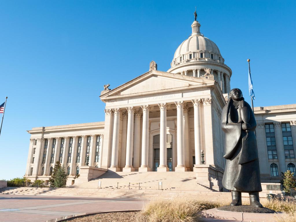 State Capitol in Oklahoma city, capital of Oklahoma state, USA