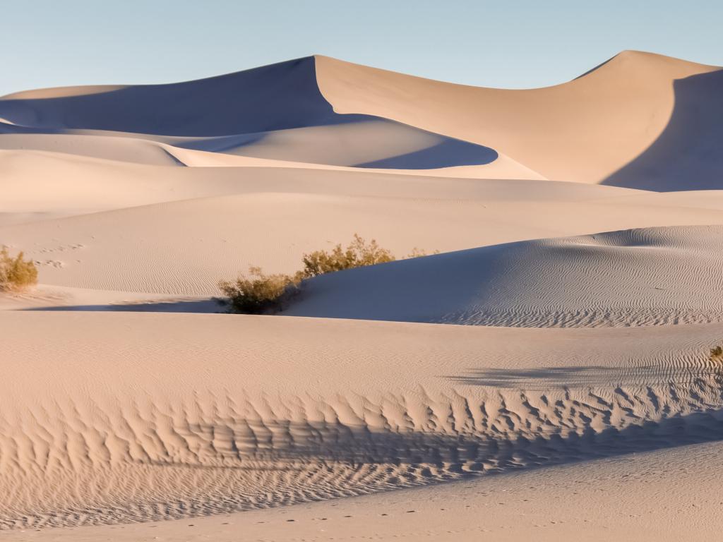 Sunrise in the Mesquite Flat Sand Dunes in Death Valley National Park, California