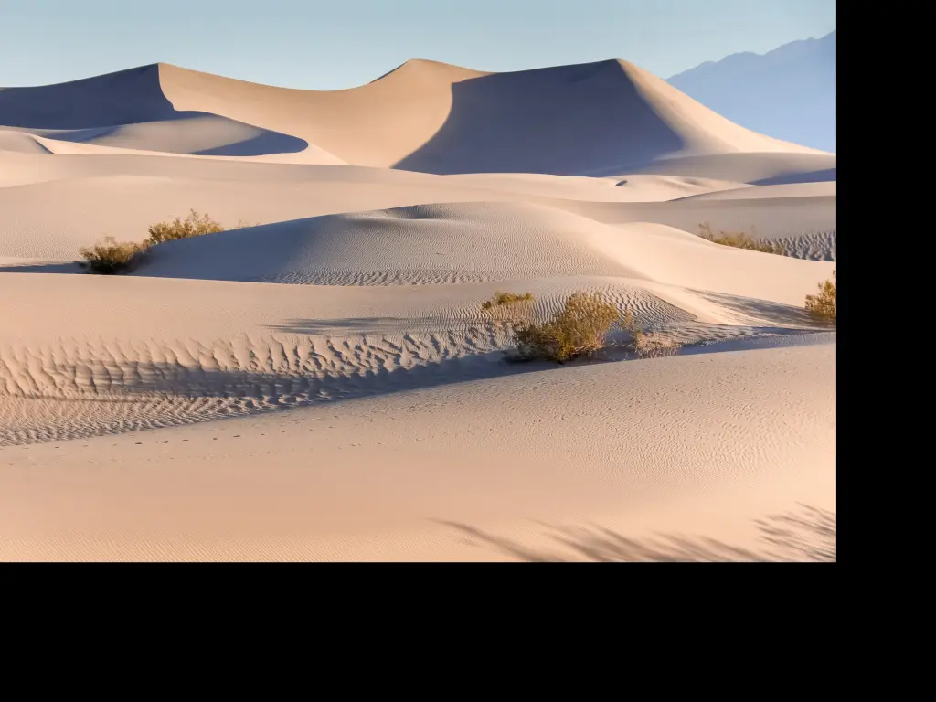Sunrise in the Mesquite Flat Sand Dunes in Death Valley National Park, California