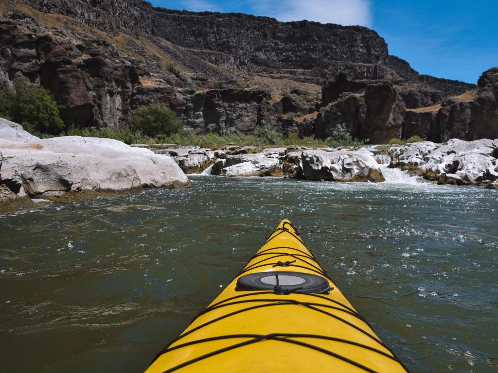 Kayaking on the Snake River in Twin Falls Idaho