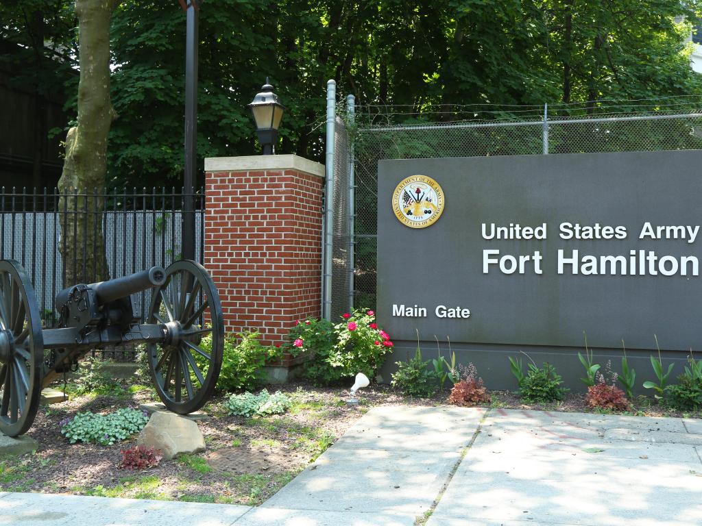 Entrance to Fort Hamilton US Army Base in Brooklyn