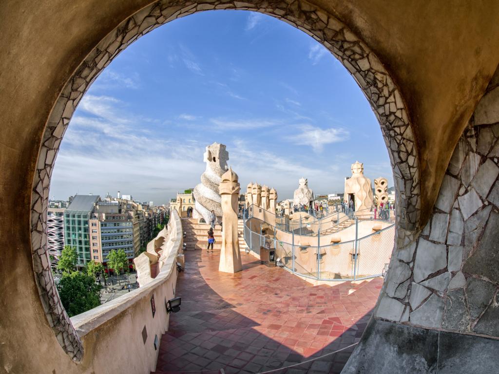 Wavy roof of the Casa Mila in Barcelona