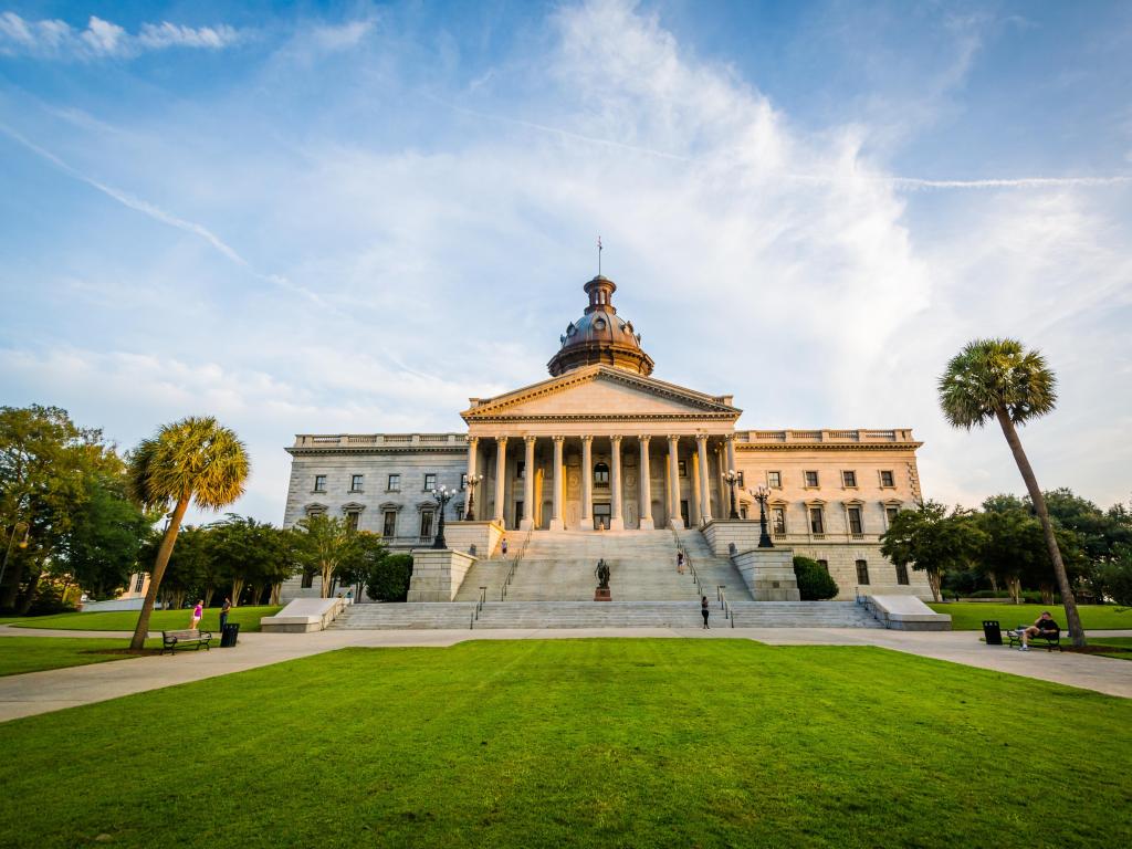 The exterior of the South Carolina State House in Columbia, South Carolina.