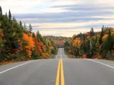 Road trip from Toronto through Algonquin Provincial Park in the fall in Ontario, Canada