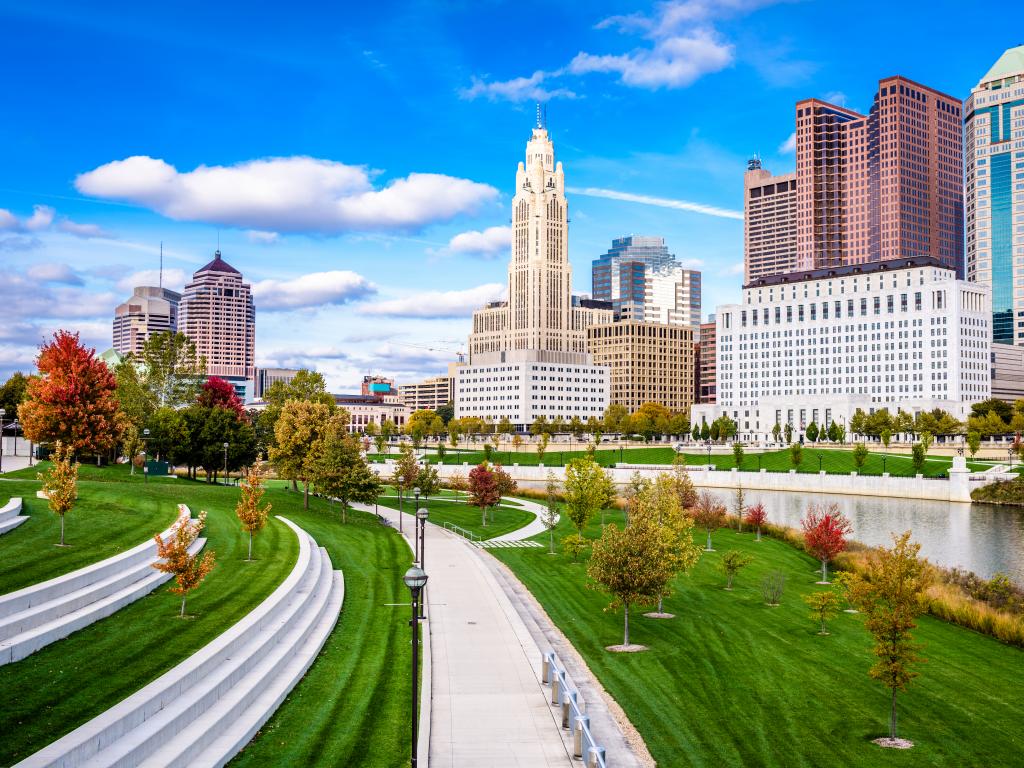 Columbus, Ohio, USA skyline on the Scioto River