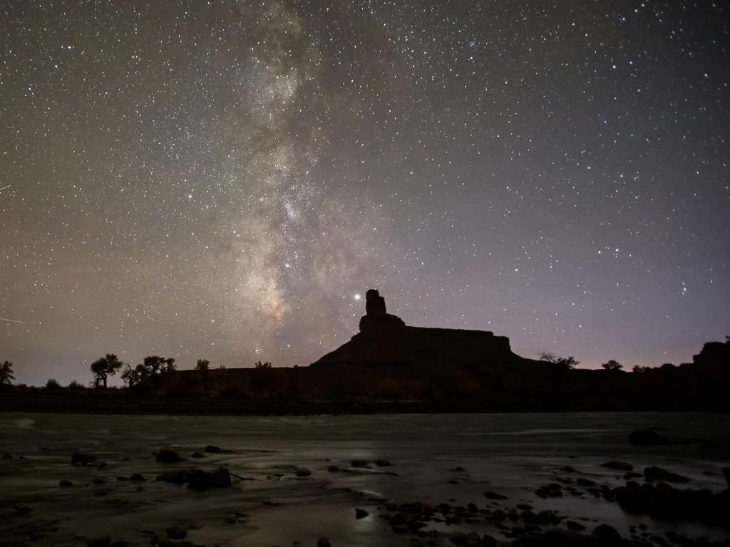 Milkyway view in Utah over the Green River from Swasey's Beach