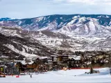 Snowy mountains of Colorado Aspen and Snowmass winter landscape